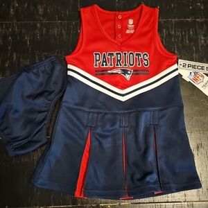 NFL New England Patriots Team Girls Size 12 M Cheerleader Outfit New With Tags